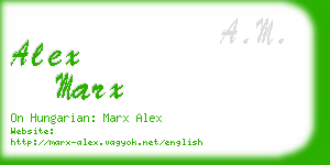 alex marx business card